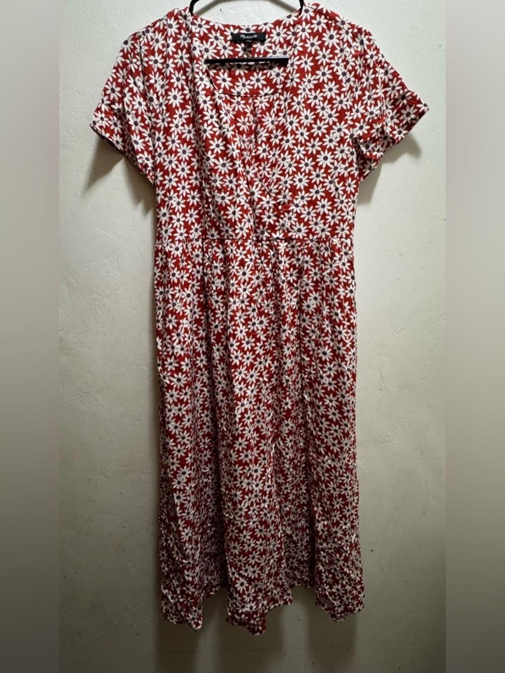 Madewell Red Floral Daisy Maxi Dress